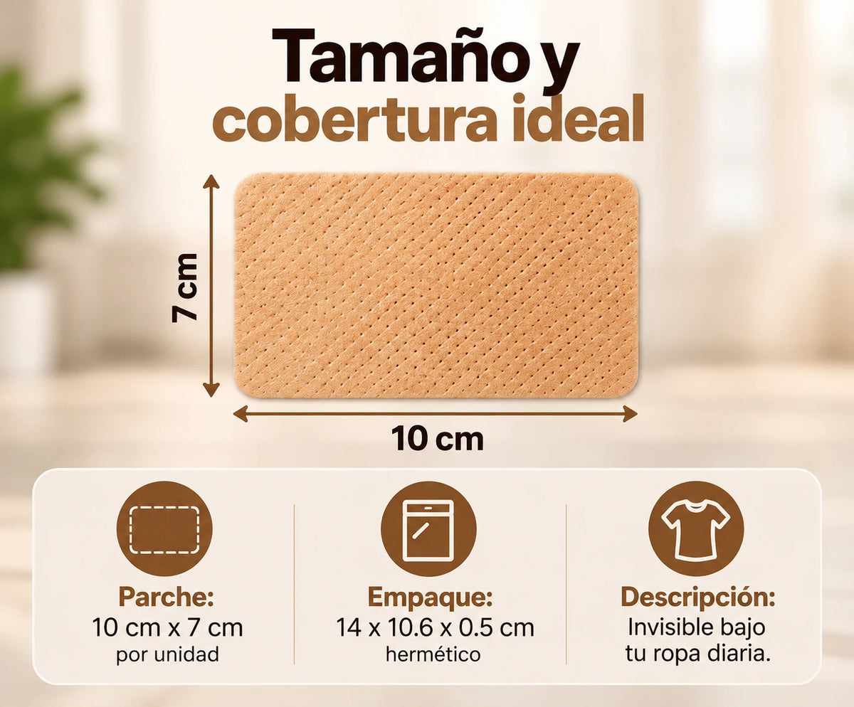 Tamaño y cobertura del parche